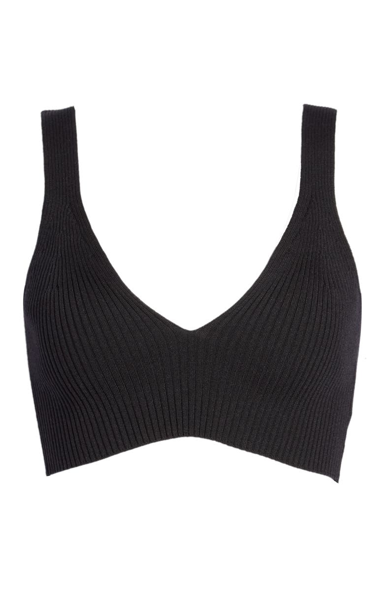 Cecilie Bahnsen Ilaria Wool & Silk Rib Bralette, Alternate, color, 
