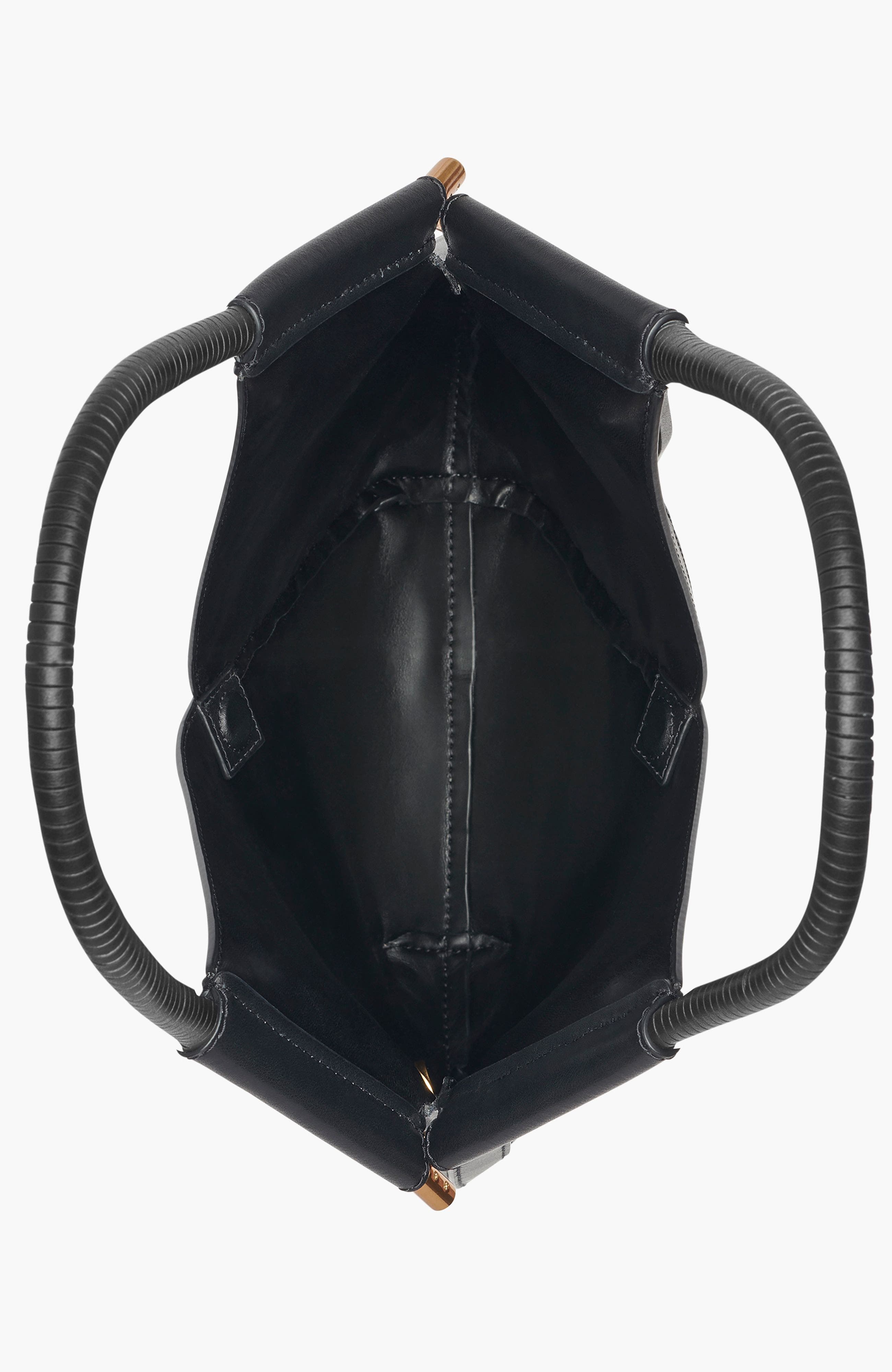 Donna Karan New York Baldwin Woven Grommet Mini Shoulder, Alternate, color, Black/Gold