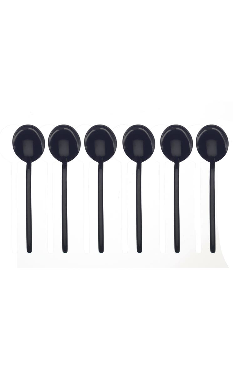 Mepra Due Spoons Set - 6 Pieces, Main, color, Black Gold