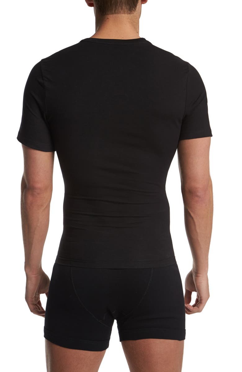 SPANX<sup>®</sup> Crewneck Cotton Compression T-Shirt, Alternate, color, 
