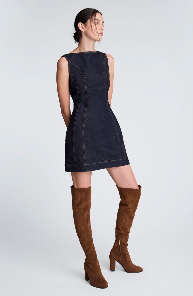 Kenneth Cole Hourglass Denim Dress, Alternate, color,