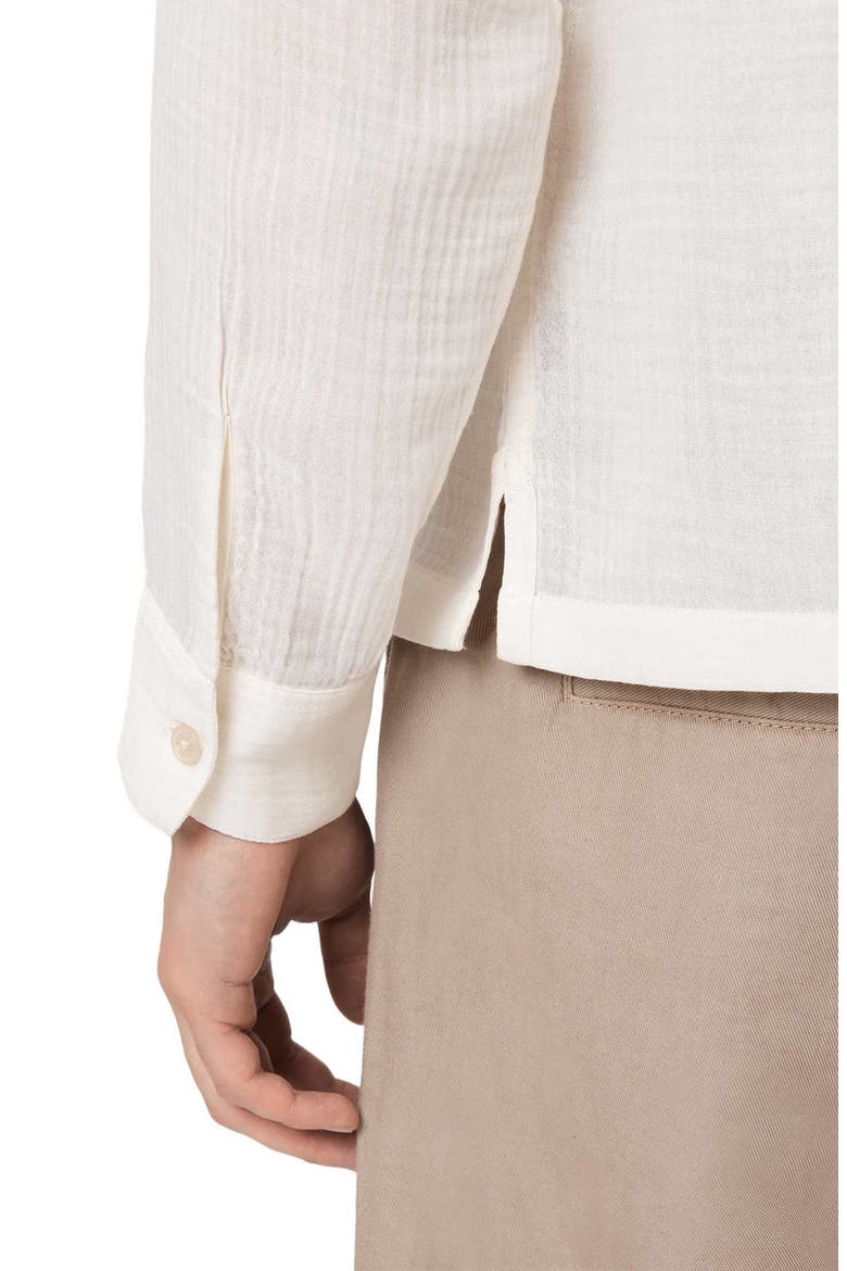 Bale Cotton & Lyocell Button-Up Shirt, Alternate, color, ECRU WHITE