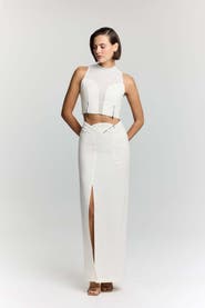 Jendue US Serena Denim Linen Skirt