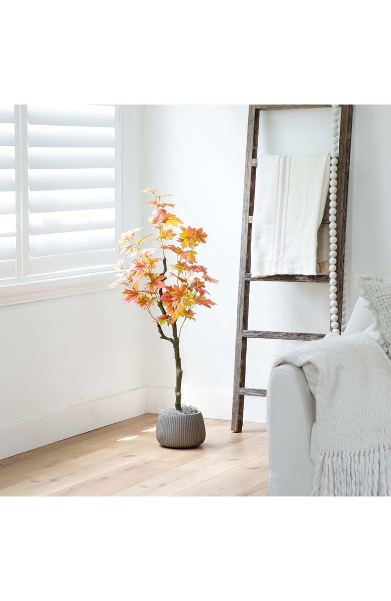 NEARLY NATURAL 4-ft Autumn Maple Artificial Fall Tree, Alternate, color, Orange