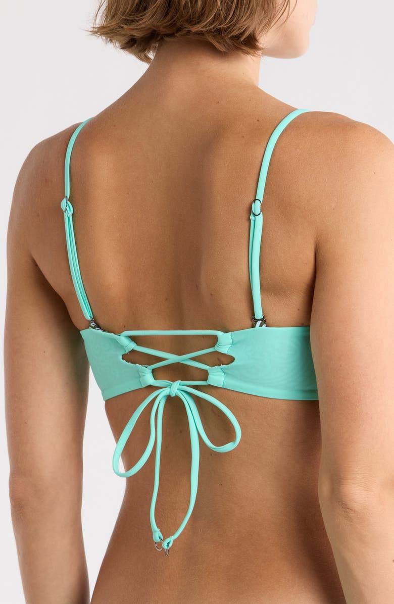 Maaji Bryn Reversible Bikini Top, Alternate, color, Aqua/ Green