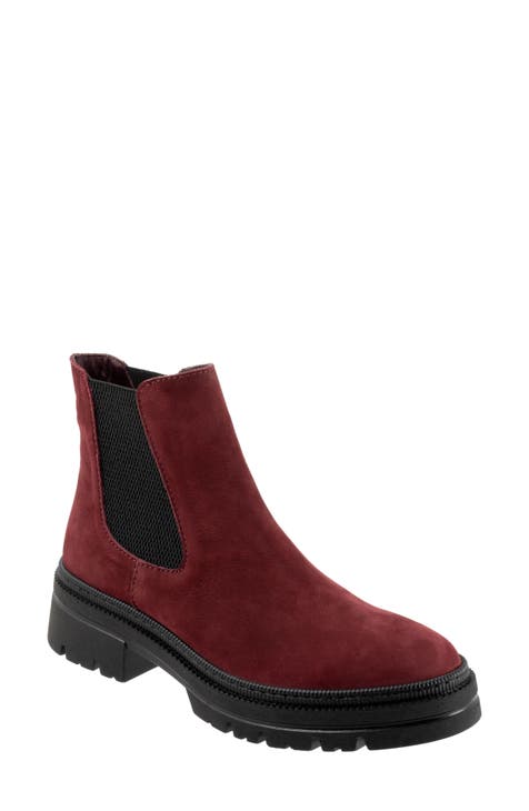 Ladies red chelsea boots online