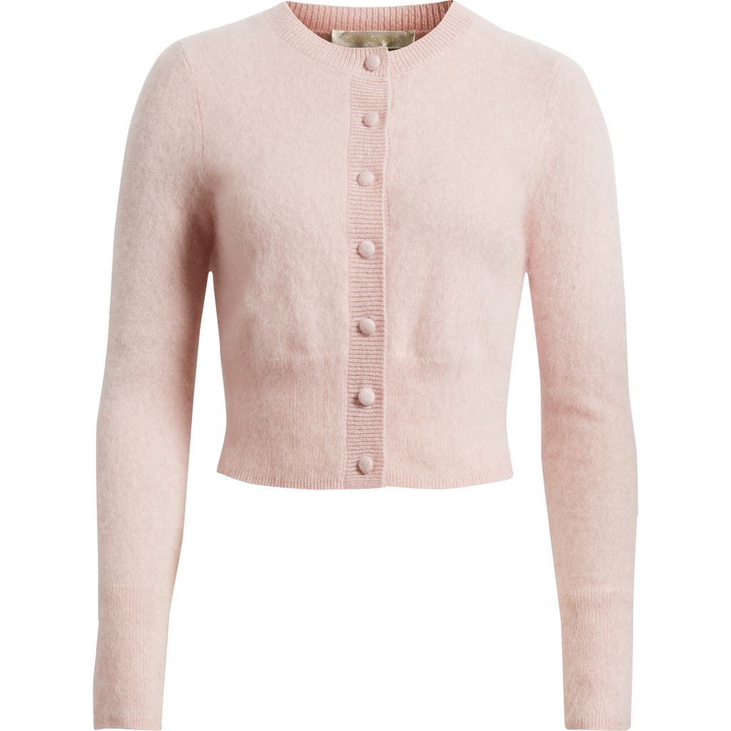 Loveshackfancy Adeanne Cashmere Cardigan In Pink
