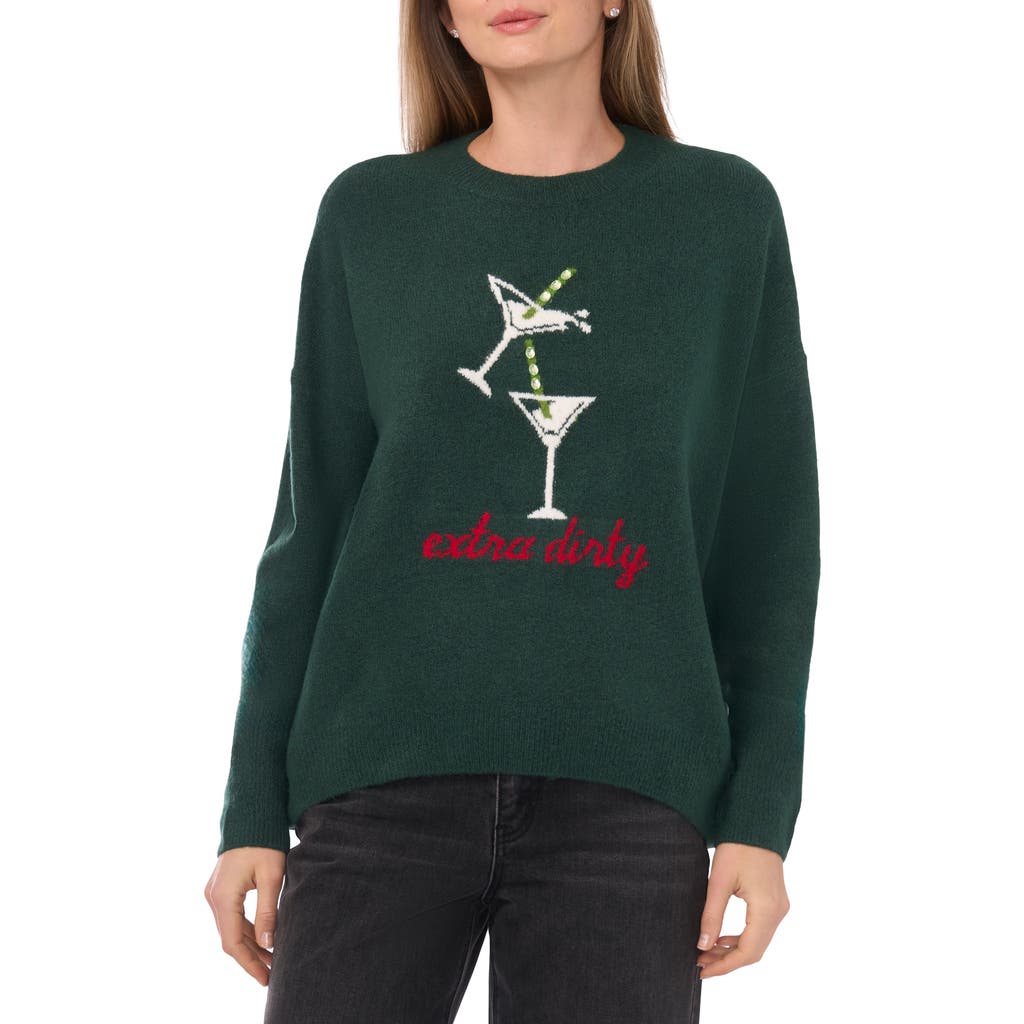 Cece Extra Dirty Cozy Sweater In Green