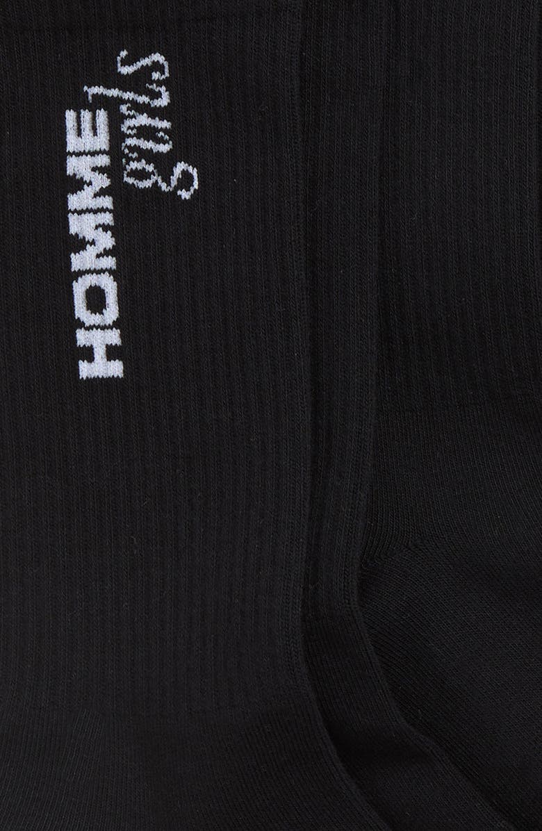 Hommegirls 3-Pack Logo Crew Socks, Alternate, color, Black