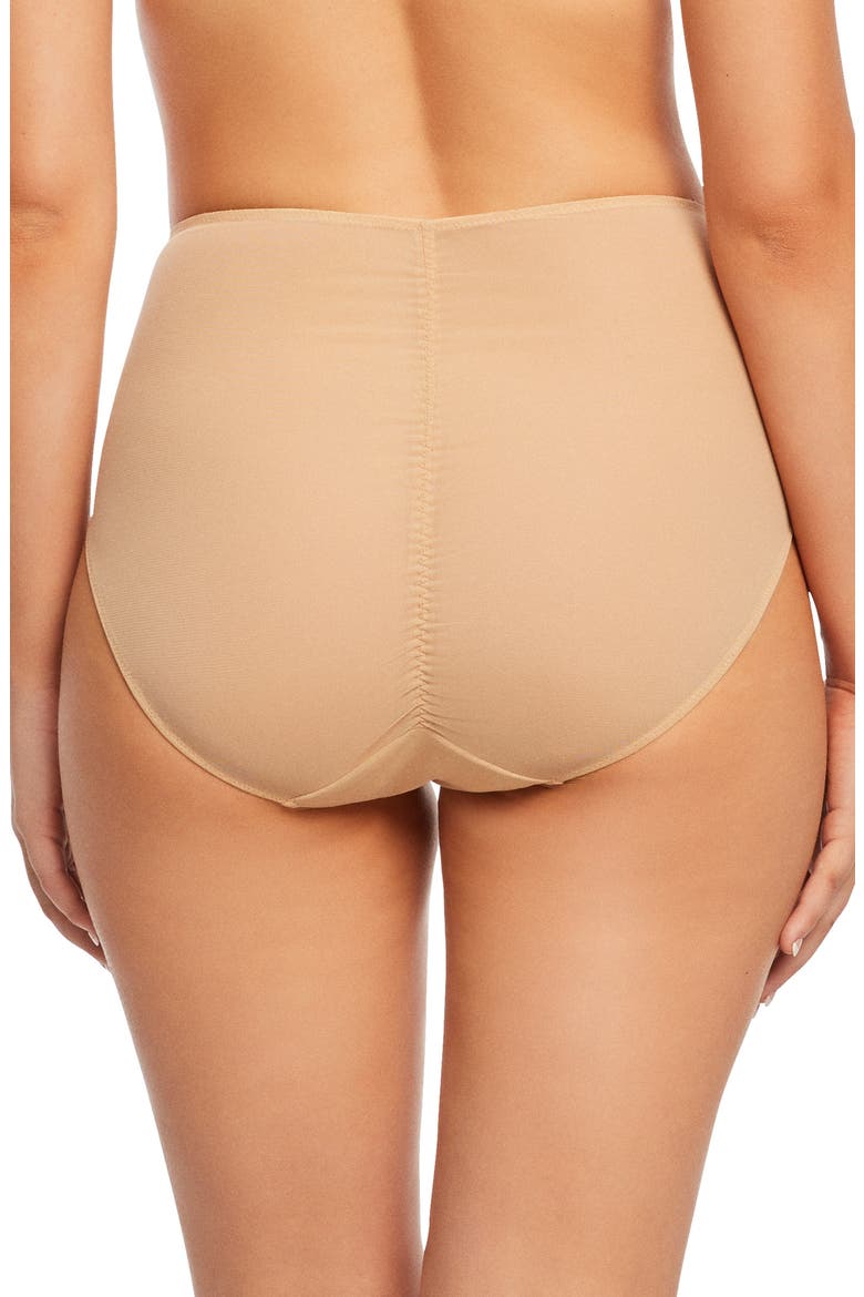 Dahlia High Cut Panties, Alternate, color, CREME CARAMEL