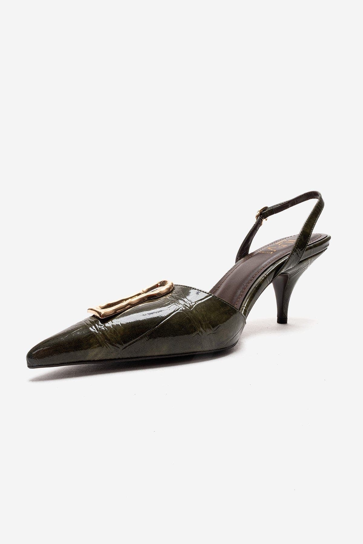 Prologue Shoes Yvella Buckle Pointed Toe Stiletto Pump, Alternate, color, Green Print