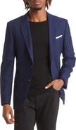 BOSS Hutson Slim Fit Navy Wool Sport Coat