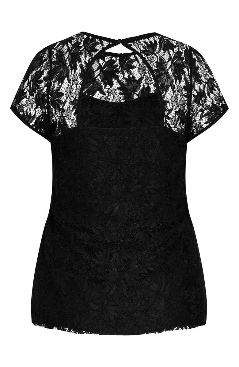 City Chic Nevaeh Lace Top, Alternate, color, 