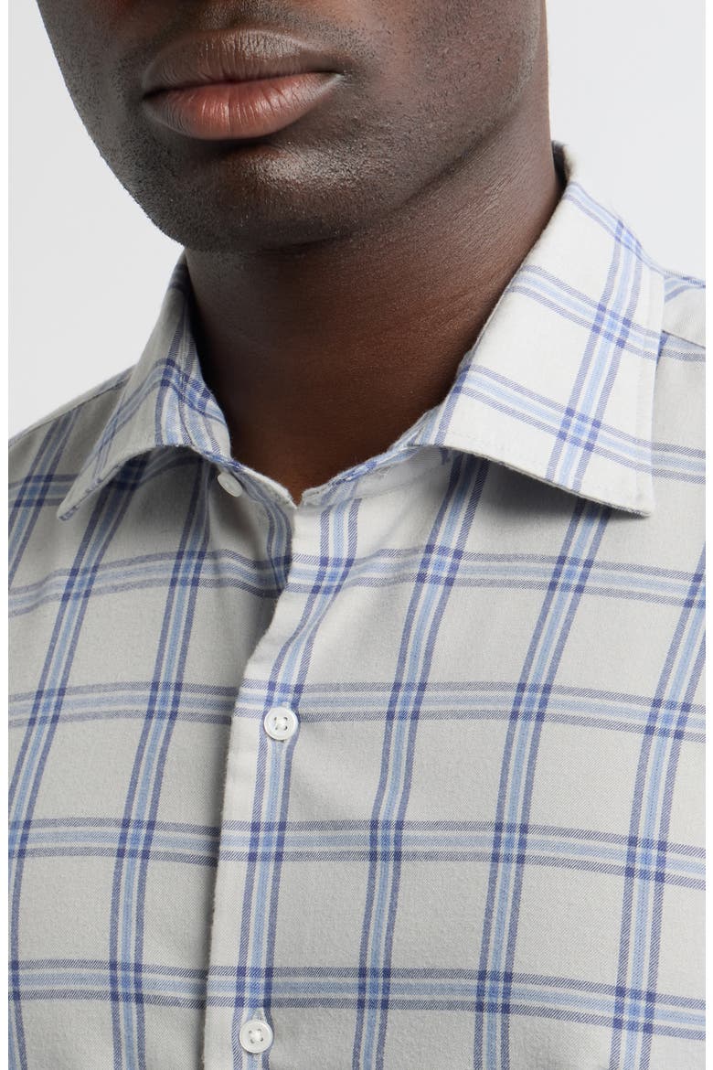 Preston Performance Flannel Button-Up Shirt, Alternate, color, BRITISH GREY