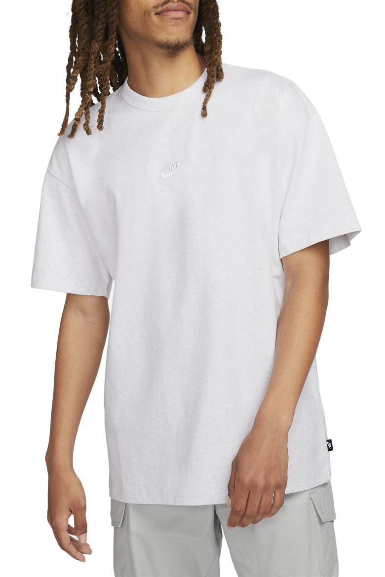 Premium Essential Cotton T-Shirt, Main, color, BIRCH HEATHER