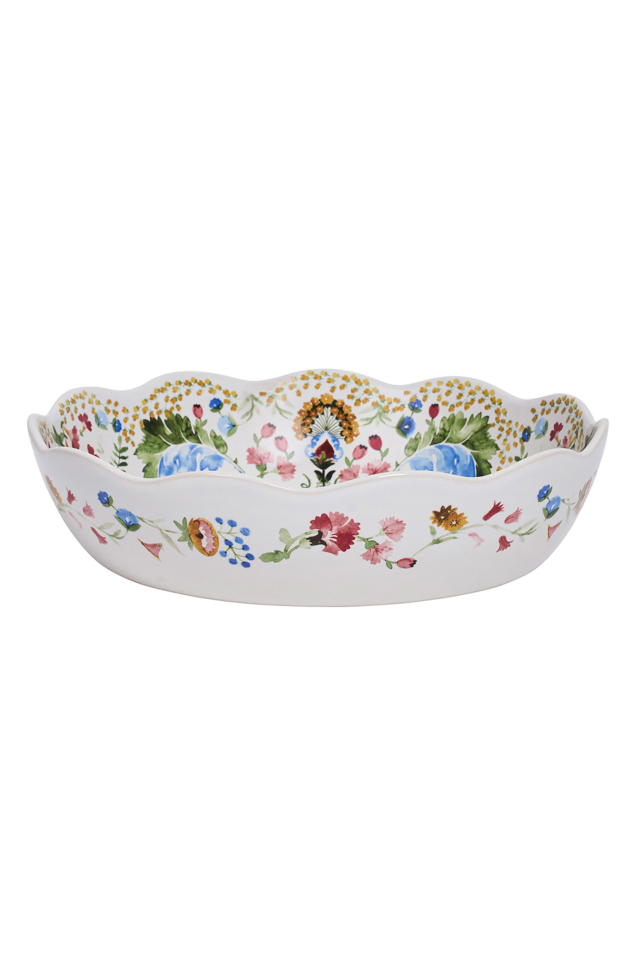 Juliska Sofia Scalloped Serving Bowl - Multi Pink