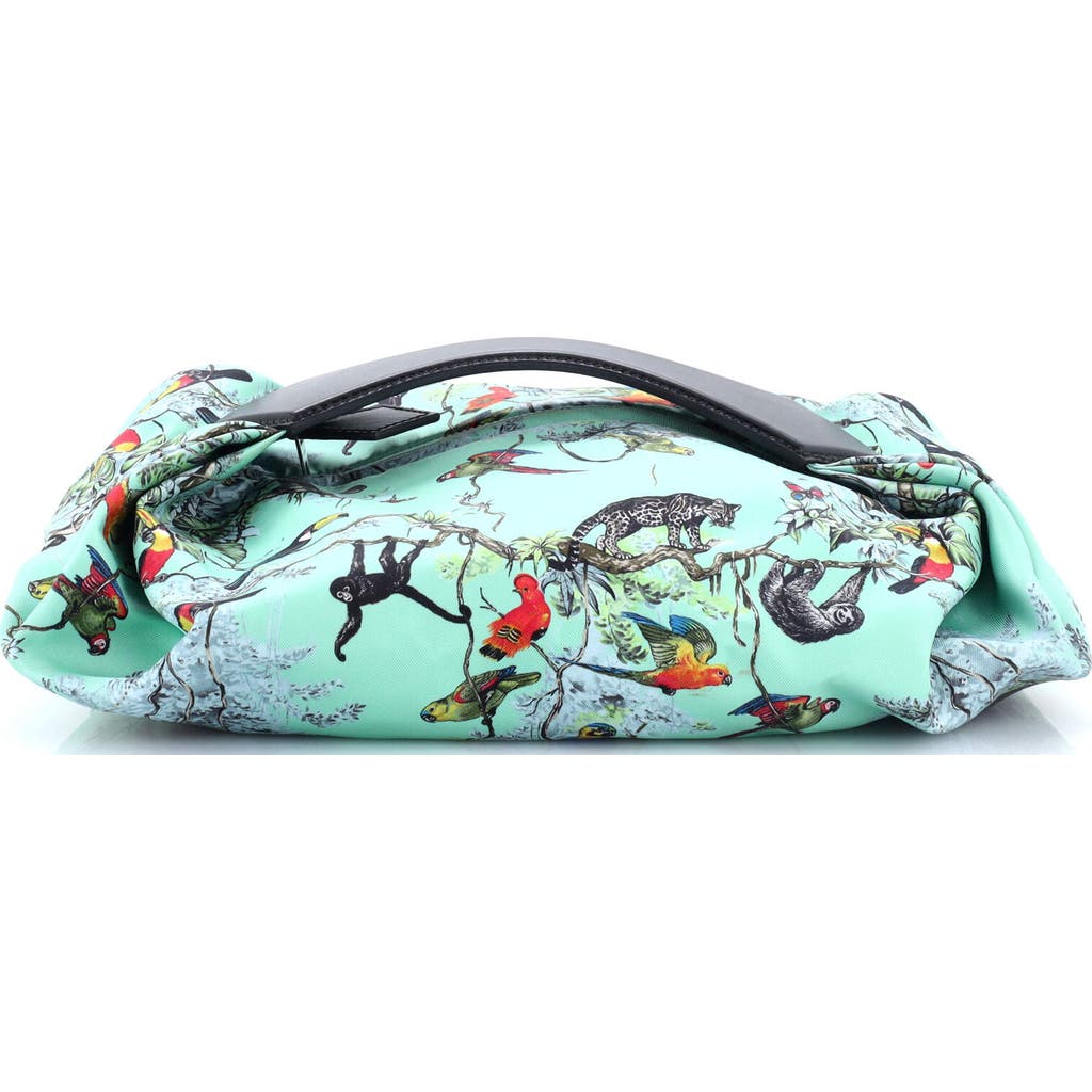 Pre-owned Hermes Hermes Balusoie Bag Printed Silk And Leather In Multi