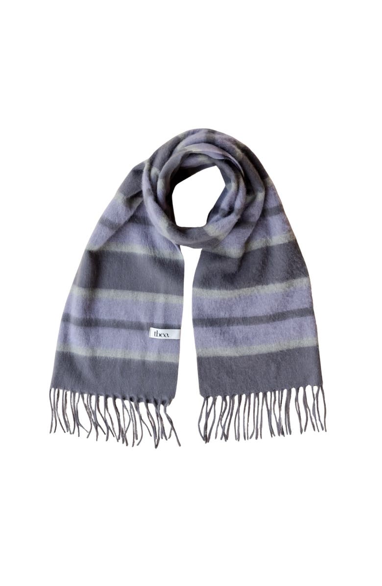TBCo Lambswool Geomteric Pattern Oversized Scarf, Main, color, Charcoal Stripe