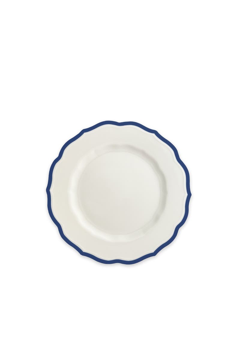 Stella Blue Scalloped Salad Plate  - Porcelain - Set 4, Main, color, BLUE
