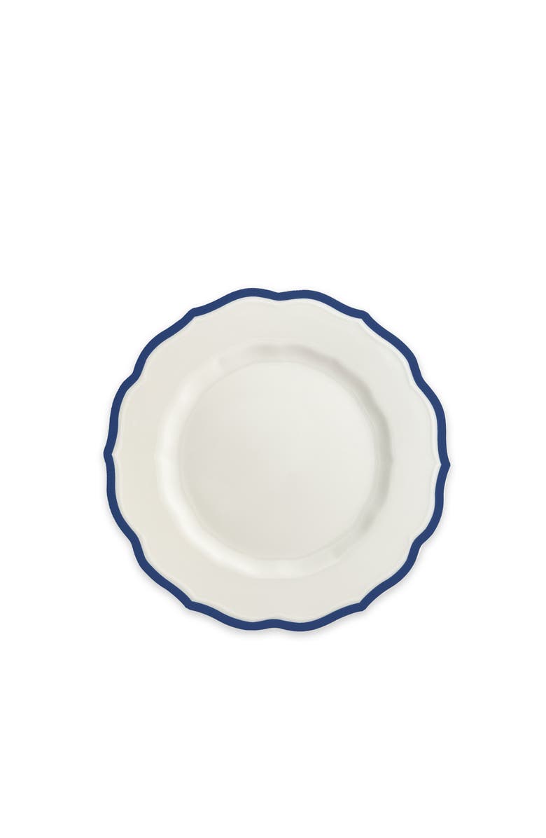 Caskata Stella Blue Scalloped Salad Plate - Porcelain - Set 4, Main, color, Blue