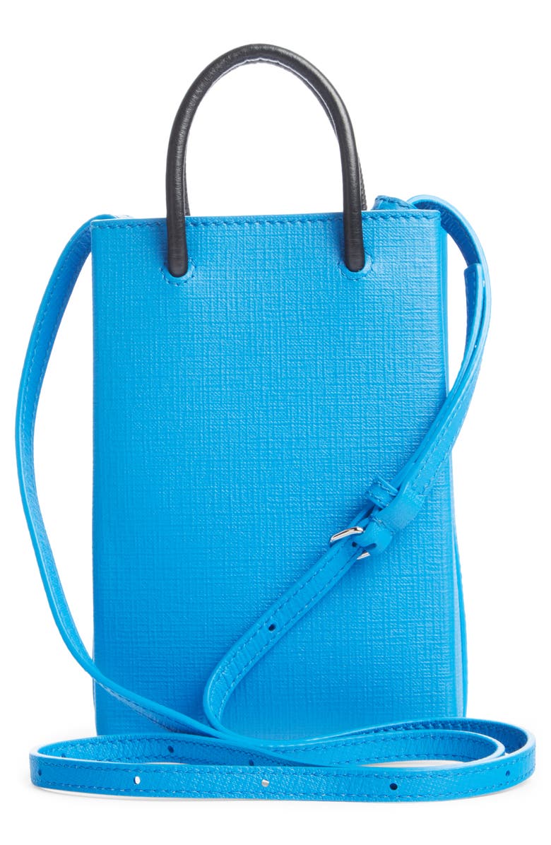 Balenciaga Shopping Leather Crossbody Phone Bag, Alternate, color, 