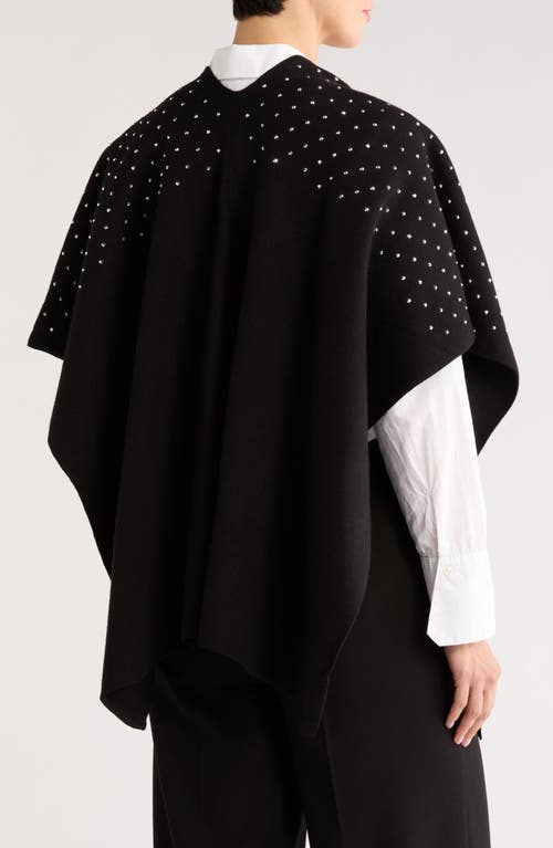 Tasha Stone Knit Ruana In Black