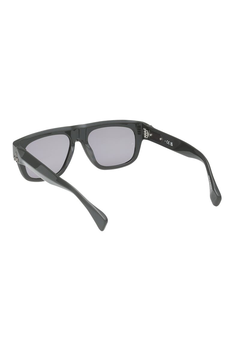53mm Square Sunglasses, Alternate, color, SHINY GREY / GREY LENSES