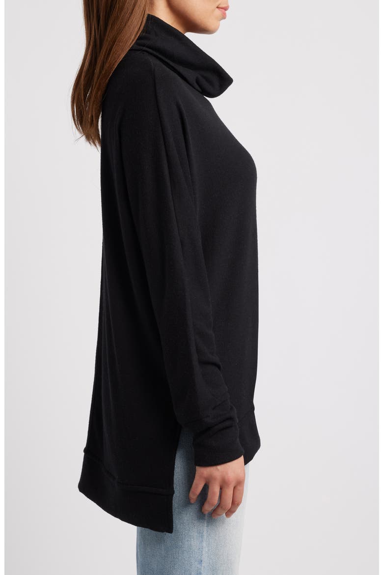 Cowl Neck Tunic, Alternate, color, BLACK