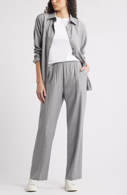 Nordstrom Jet Set Pull-on Twill Pants In Medium Grey Heather