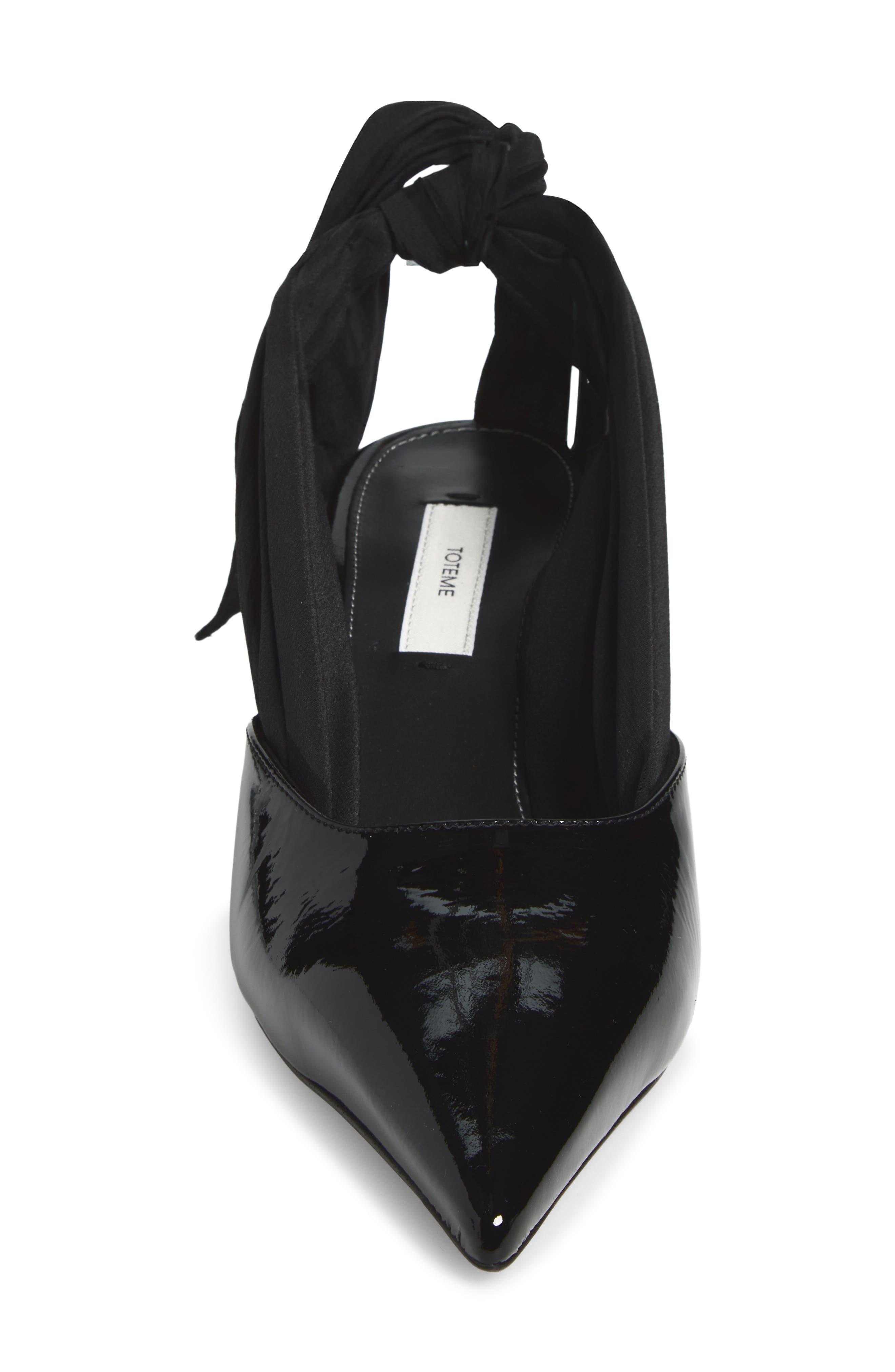 Scarf Naplack Slingback Pump, Alternate, color, BLACK/ BLACK