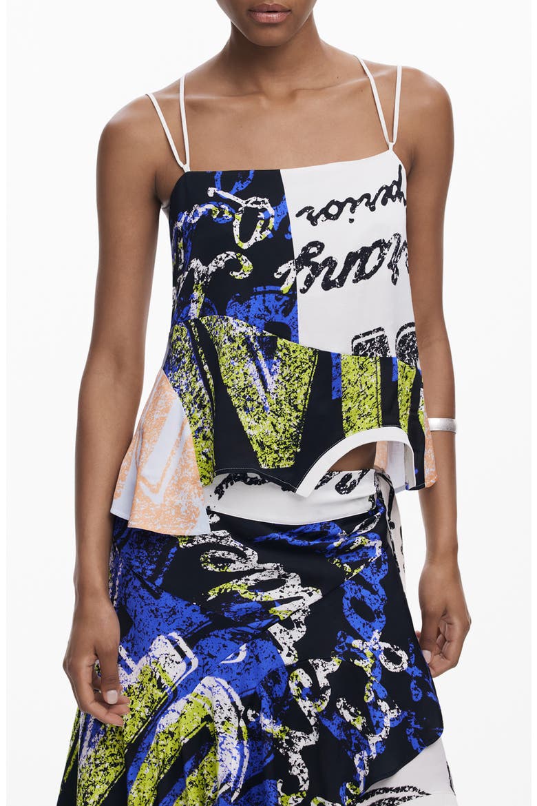 Asymmetric Strappy Camisole, Main, color, WHITE