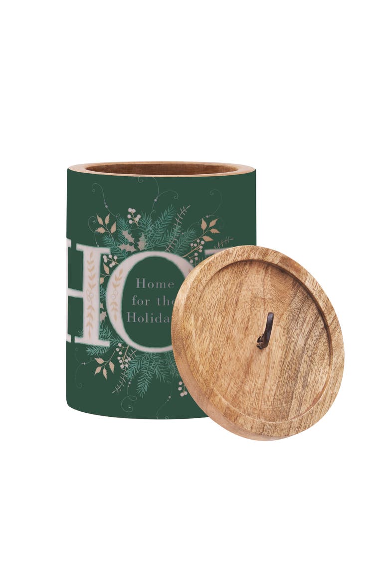 Emerald Christmas Medium Canister, Alternate, color, Green