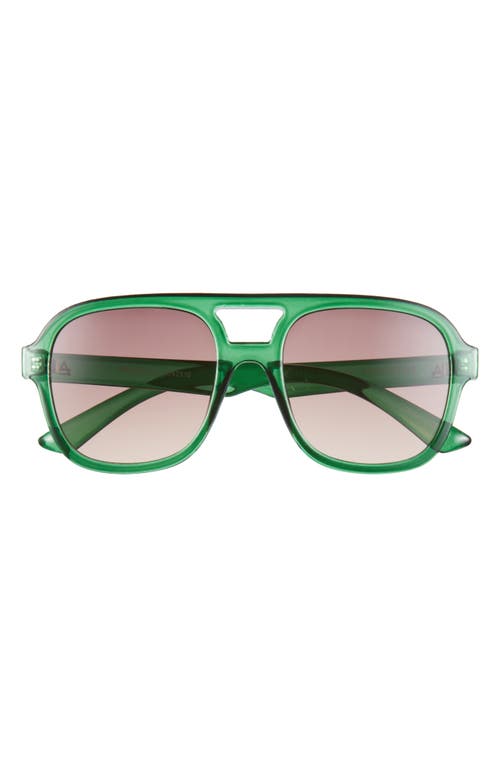 Aire Whirlpool 53mm Aviator Sunglasses In Emerald/warm Smoke Mono