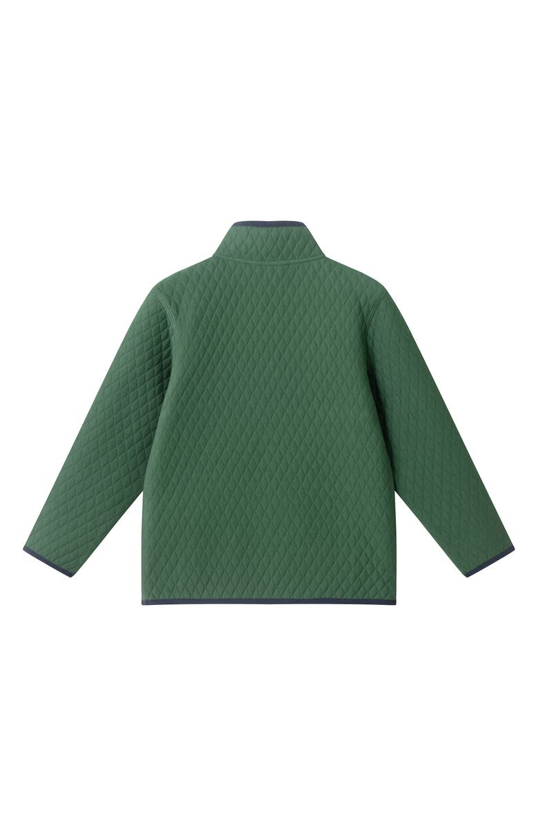 Andy & Evan Kids' Quilted Quarter Zip Pullover, Alternate, color, Green