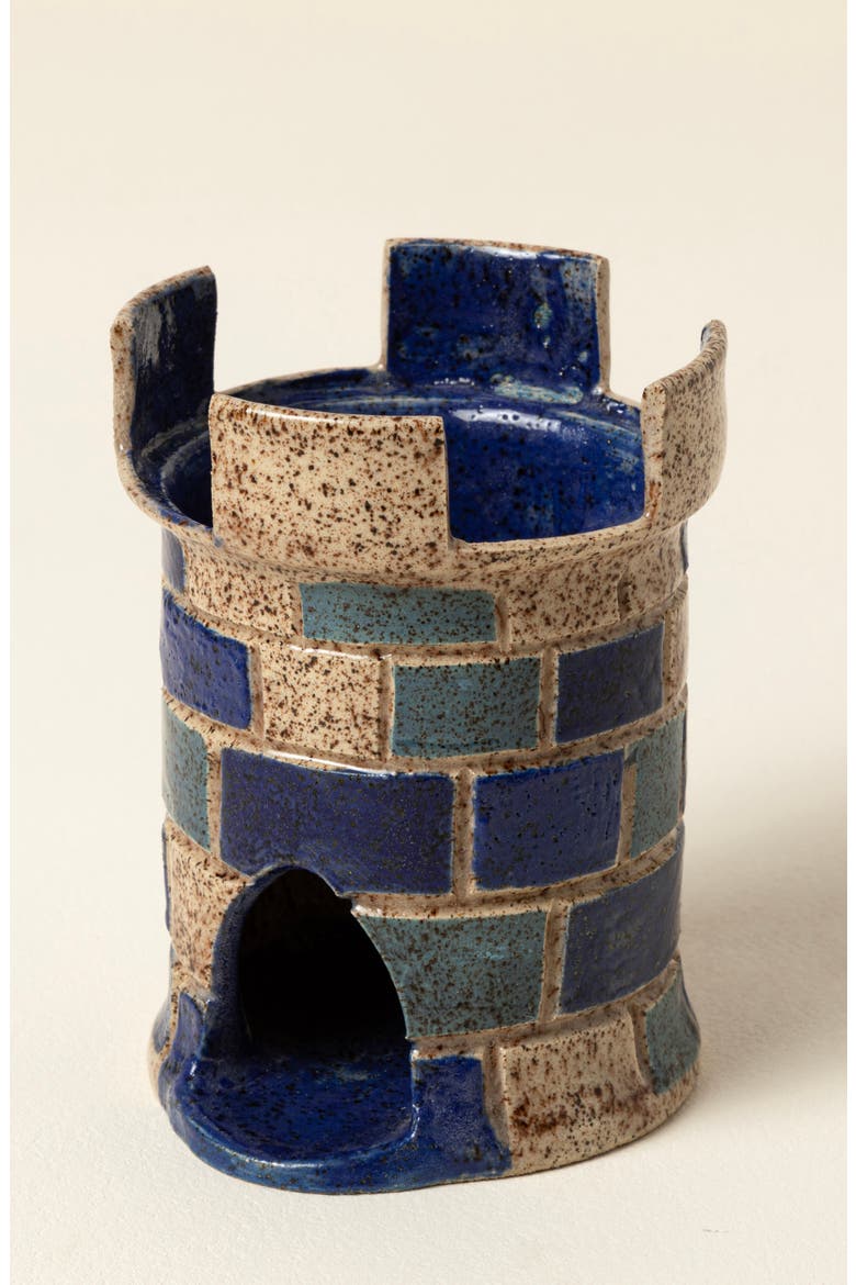 Handmade Dice Tower by A Girl And Her Puppy Pottery Studio, Main, color, Multi