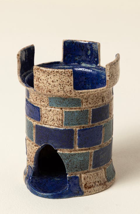 Handmade Dice Tower by A Girl And Her Puppy Pottery Studio