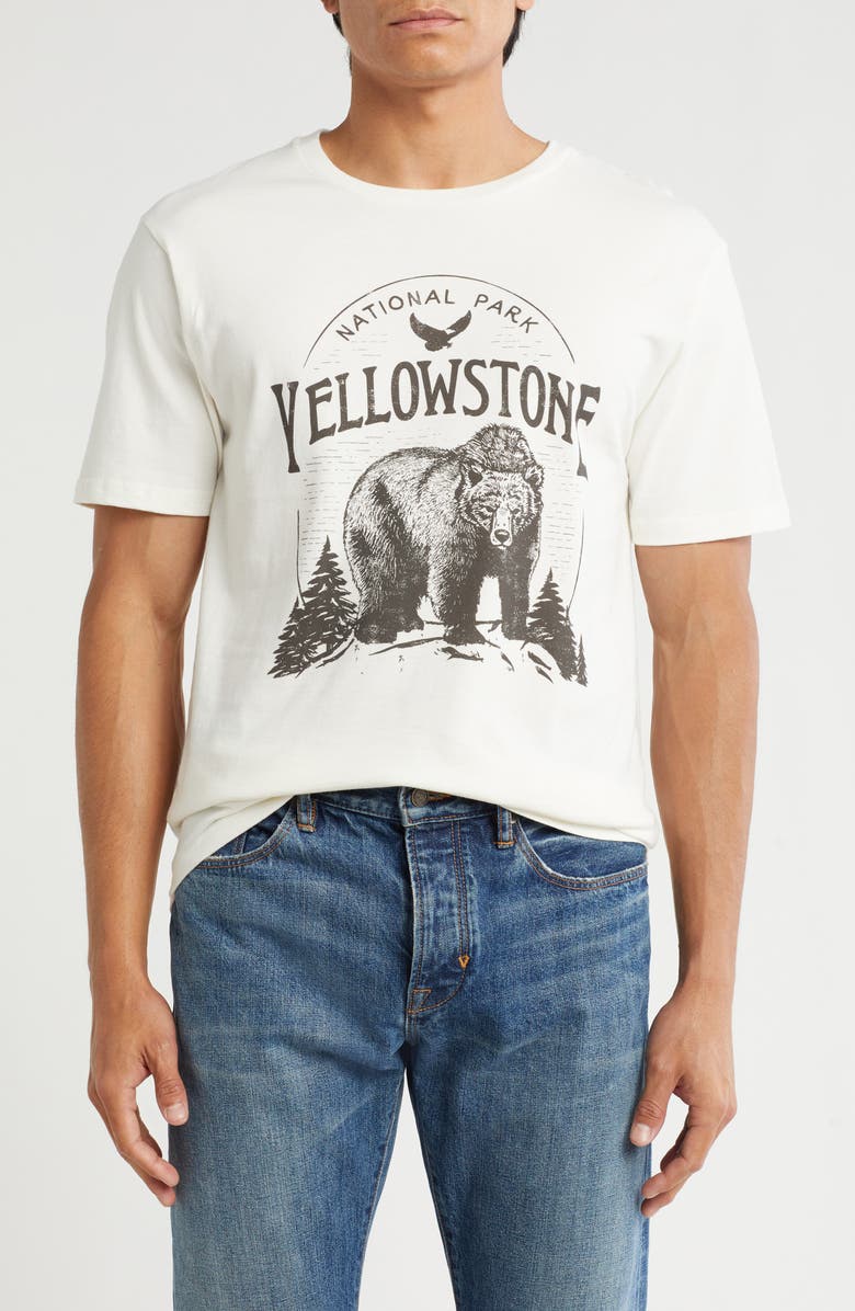 American Needle Yellowstone Bear Cotton Graphic T-Shirt, Main, color, Cream