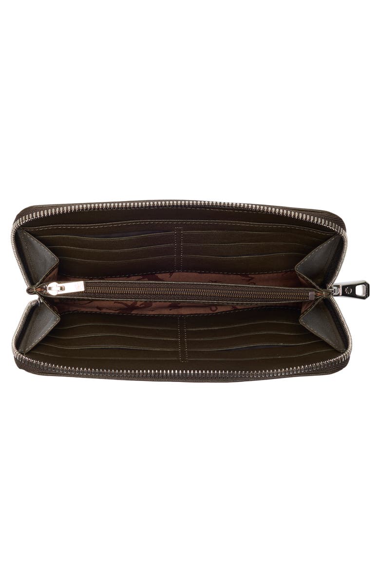 Longchamp Le Pilage Cuir Zip Wallet, Alternate, color, Khaki