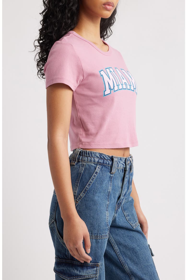 Miami Location Cotton Graphic Baby Tee, Alternate, color, LILAS PINK