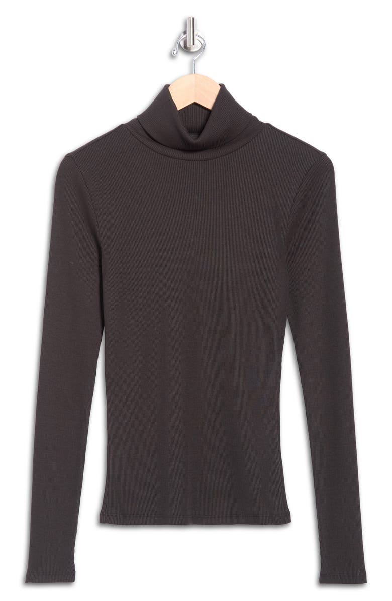 Theory Naneik Long Sleeve Turtleneck Sweater, Alternate, color, Black