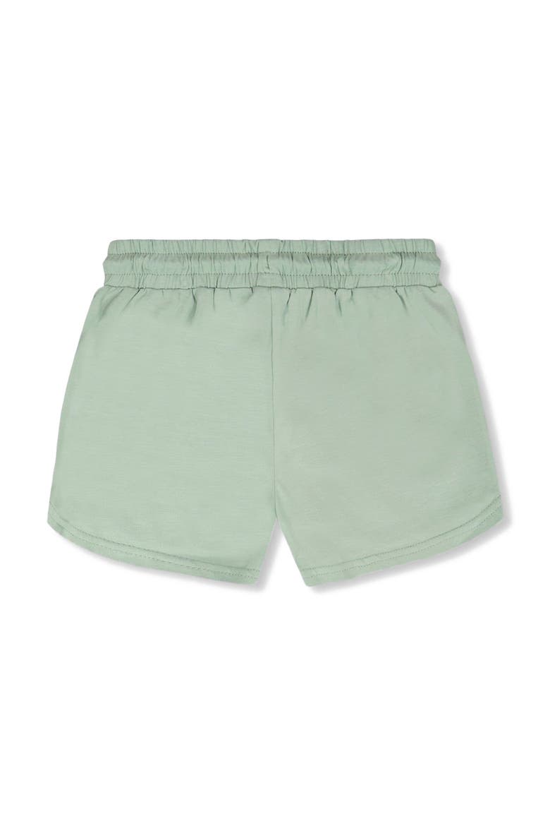 Organic Cotton Elastic Drawstring Jersey Shorts, Alternate, color, Sage Green