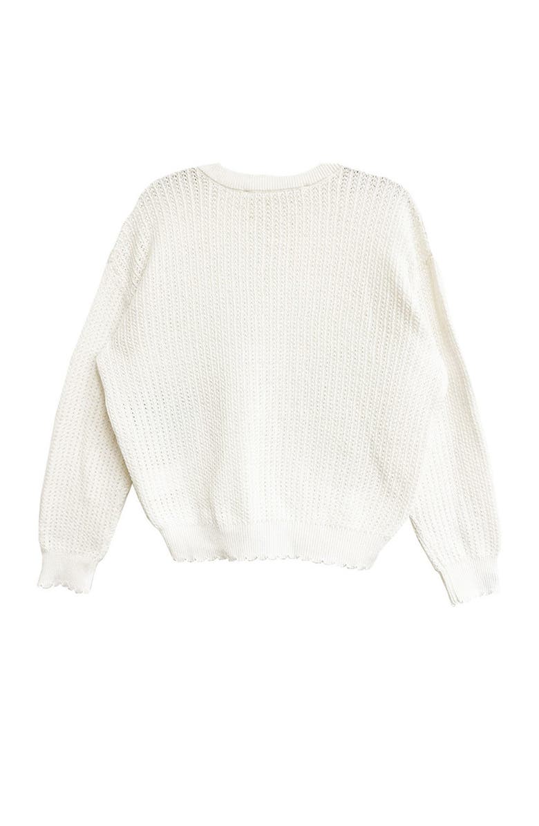 Mabel + Honey Bow-tastic Sweater, Alternate, color, White