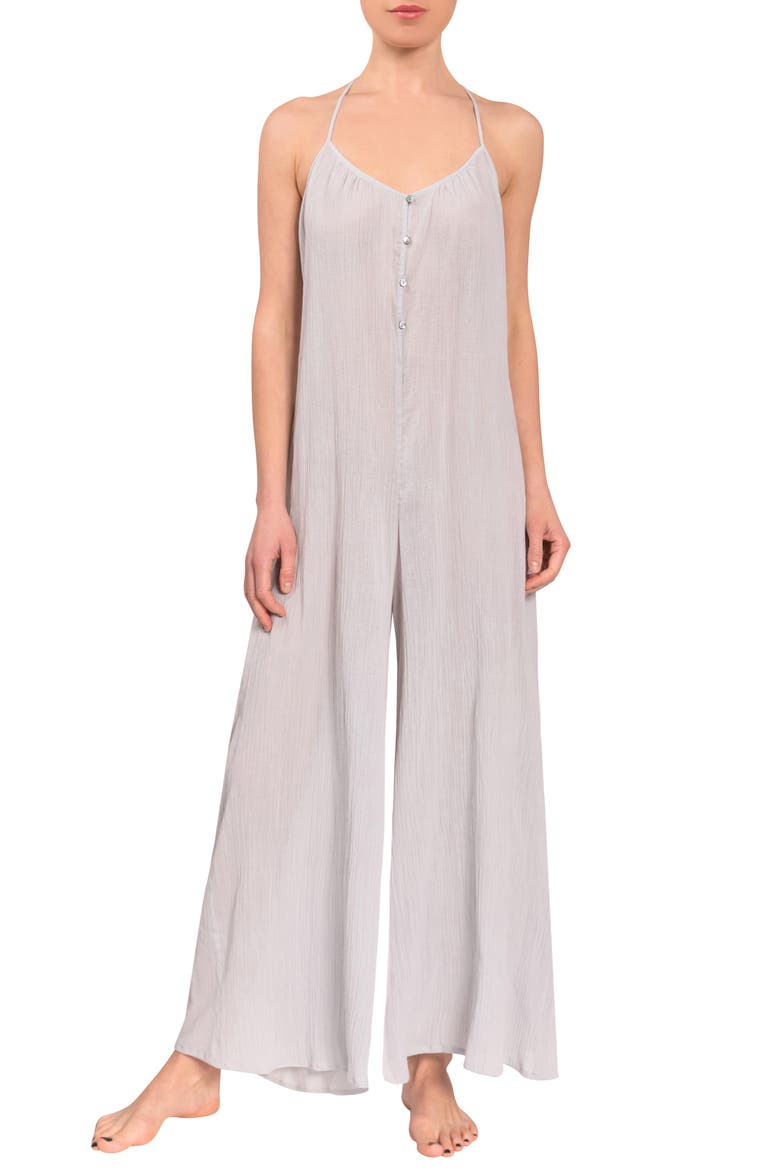 Kaitlyn Wide Leg Sleep Jumpsuit, Main, color, MIST