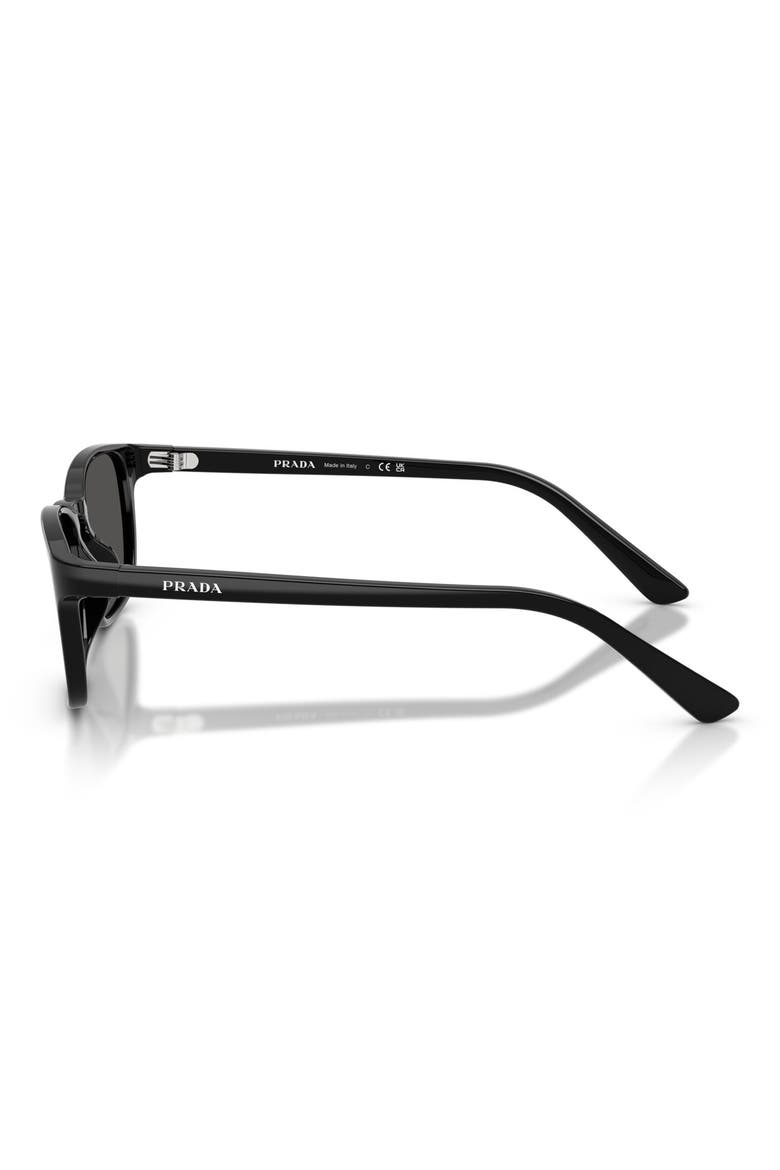 52mm Pillow Sunglasses, Alternate, color, BLACK