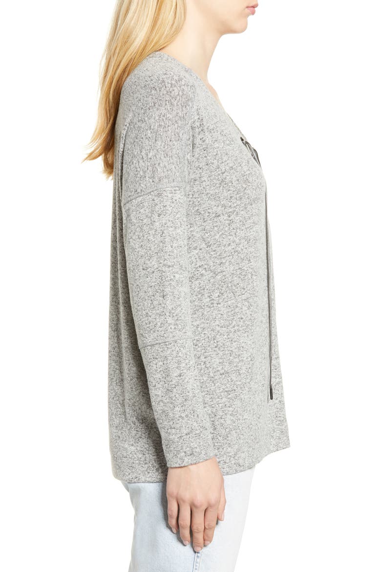 Leigh Knit Top, Alternate, color, MELANGE GREY