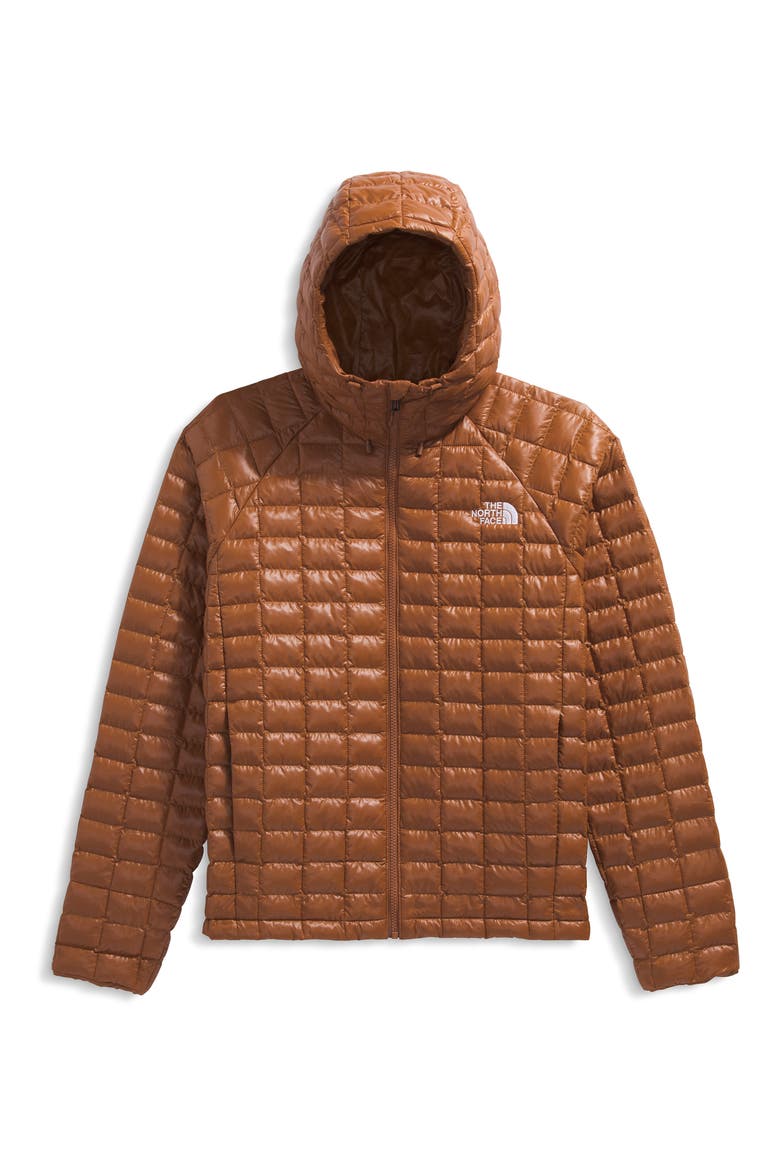 Thermoball Quilted Hooded Jacket, Alternate, color, BURNT UMBER