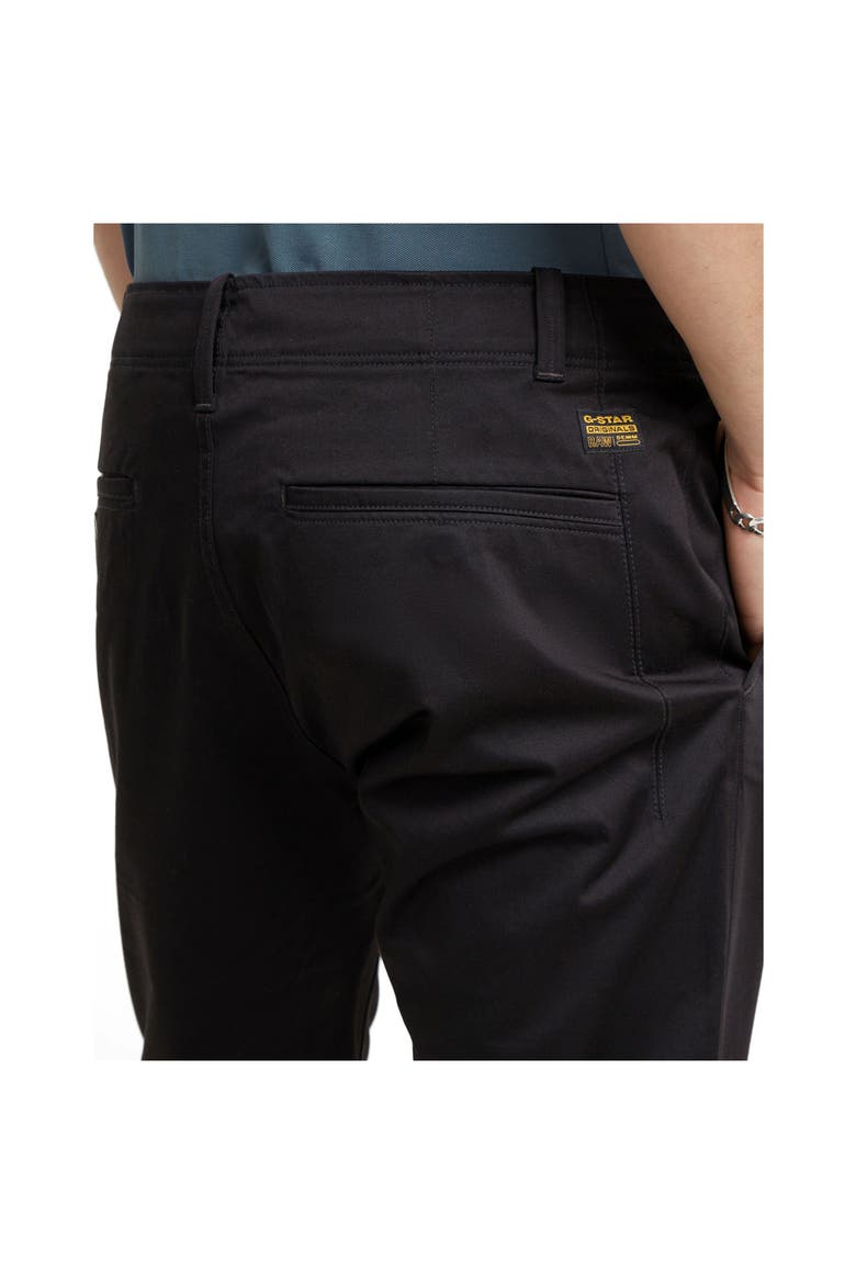 Mosa Straight Leg Flat Front Chinos, Alternate, color, DARK BLACK