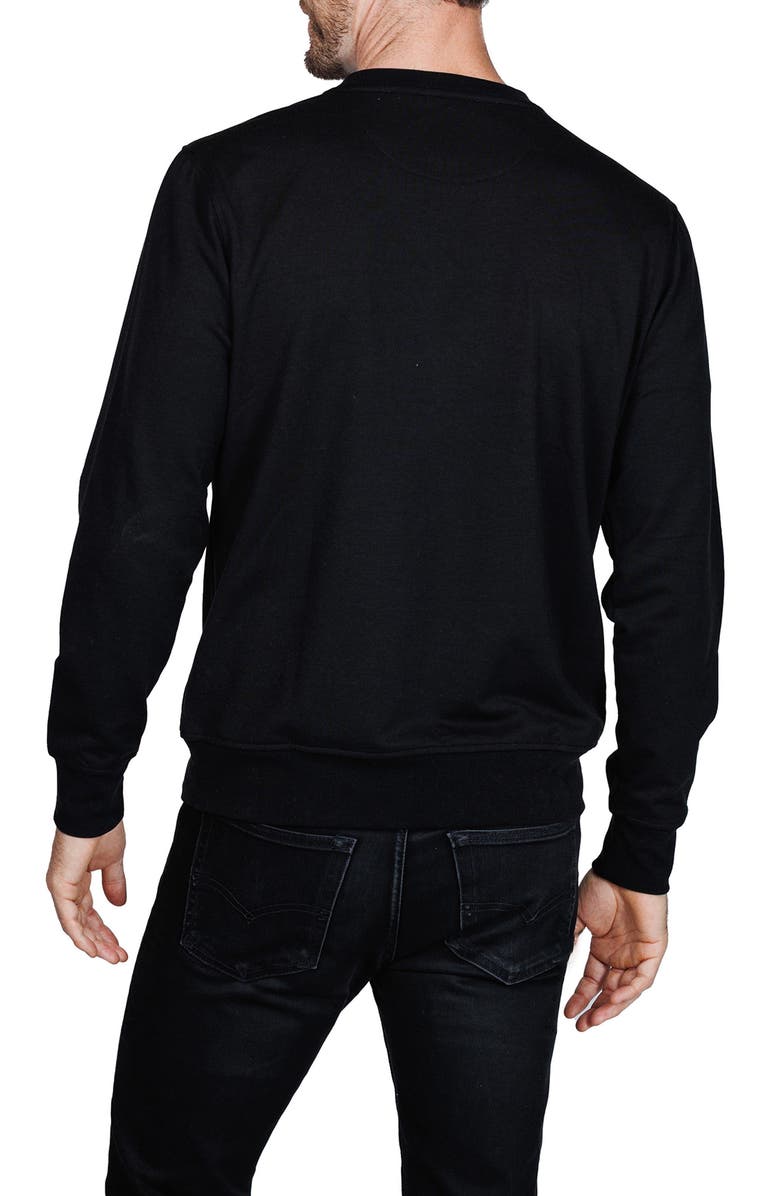 TailorByrd Fleece Crewneck Sweater, Alternate, color, Black
