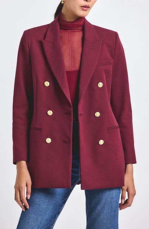 Derek Lam 10 Crosby Walter Double Breasted Jacket In Burgundy