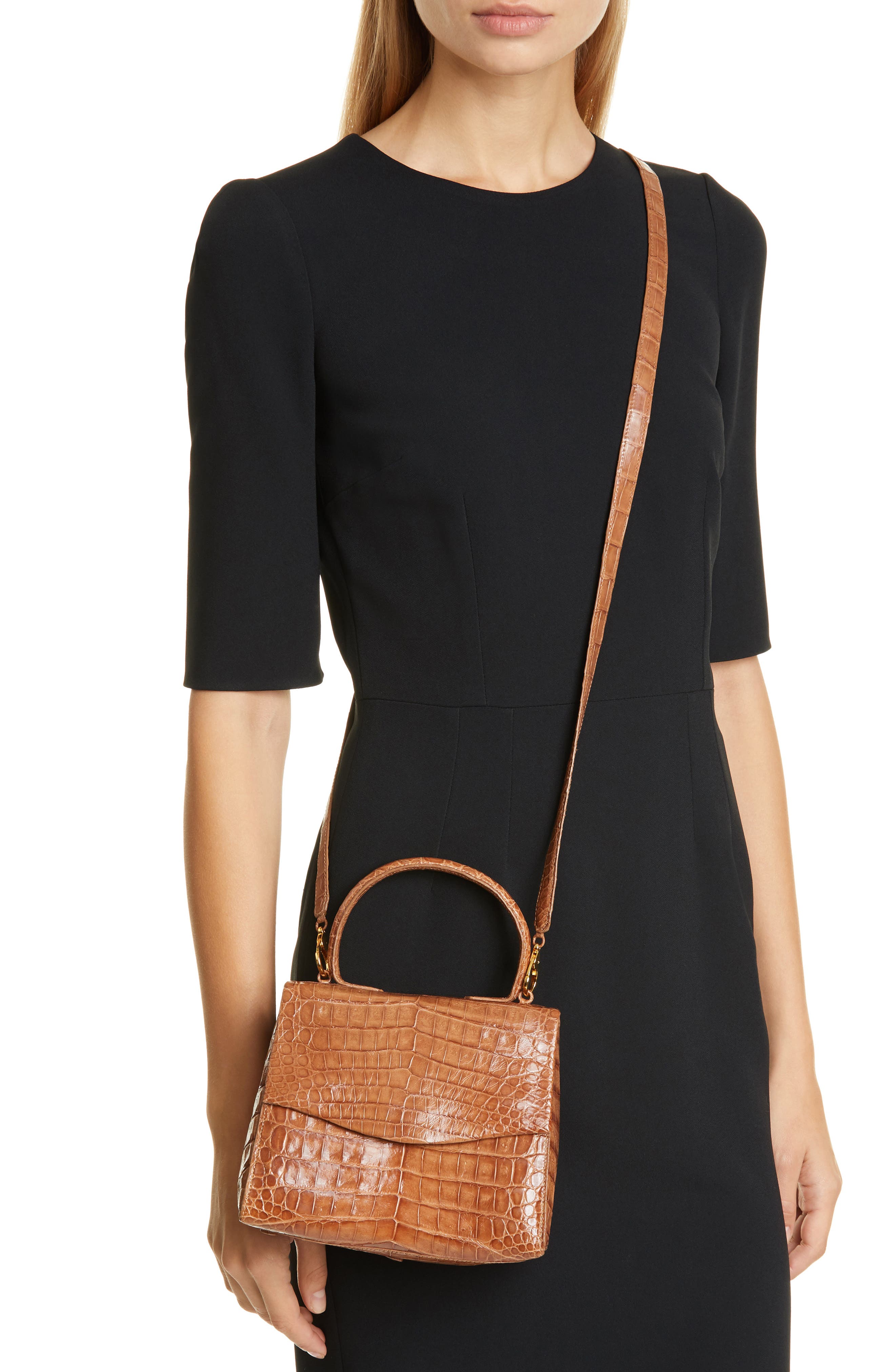 Nancy Gonzalez Lolita Genuine Crocodile Top Handle Bag, Alternate, color, 